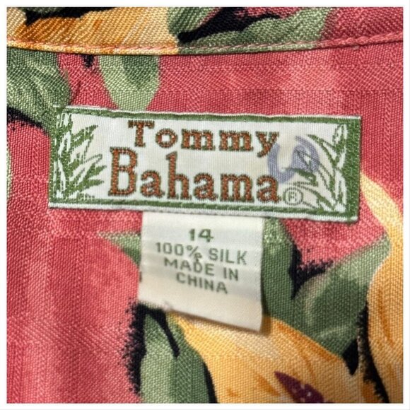 Tommy Bahama Silk Sleeveless Shirt Dress, Size 14, Hawaiian Floral Print - Picture 3 of 16